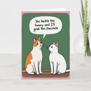 Grappige kattenplan wenskaart kaart