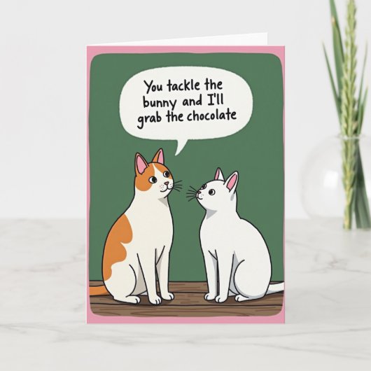 Grappige kattenplan wenskaart kaart (Voorkant)