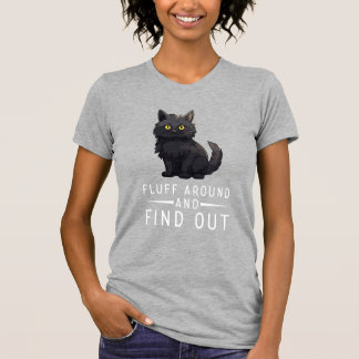 Grappige kattenpluis rondneuzen en ontdekken katte t-shirt