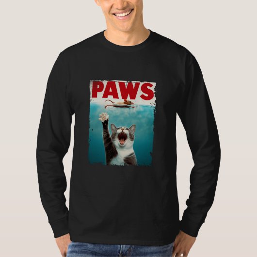 Grappige kattenpoten t-shirt (Voorkant)