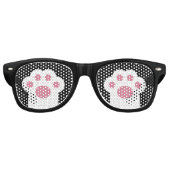 Grappige kattenpoten zonnebril / feesttinten (wit) (Voorkant)