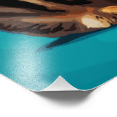 Grappige kattenprint, waardevol Poster papier (mat (Hoek)