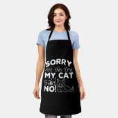 Grappige kattenquote cadeau katten schort (Gedragen)