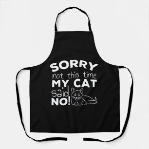 Grappige kattenquote cadeau katten schort