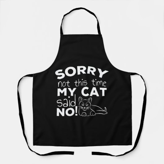 Grappige kattenquote cadeau katten schort (Voorkant)