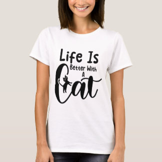 Grappige kattenquote Cute kitty humor ontwerp voor T-shirt