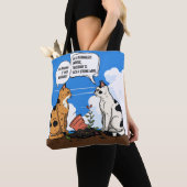 Grappige kattenquote Witte katteliefhebber tote Bag (Dichtbij)