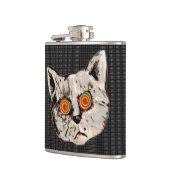 grappige kattenspiraalogen heupfles (Links)