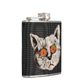 grappige kattenspiraalogen heupfles (Rechts)