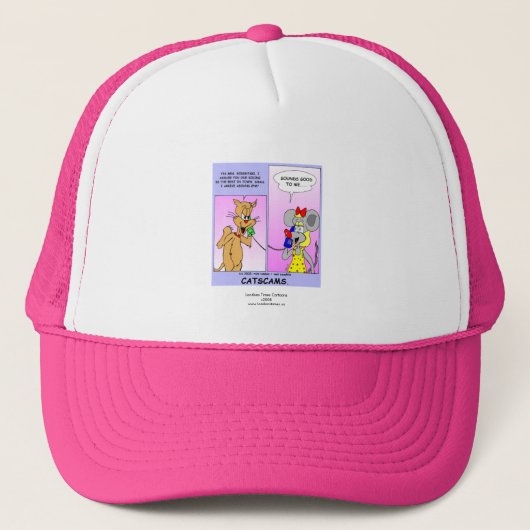 Grappige Kattentekening (Kattenzwendel) Cap Trucker Pet (Voorkant)