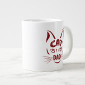 Grappige kattenvader ochtend overwinning flexibel grote koffiekop (Voorkant rechts)