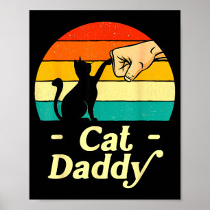 Grappige Kattenvader Vintage Kattenliefhebber Katt Poster