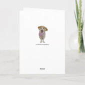  grappige kattenverjaardag voor oudere vrouw kaart (Achterkant)