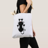 Grappige kattenvrouwentas tote bag (Dichtbij)