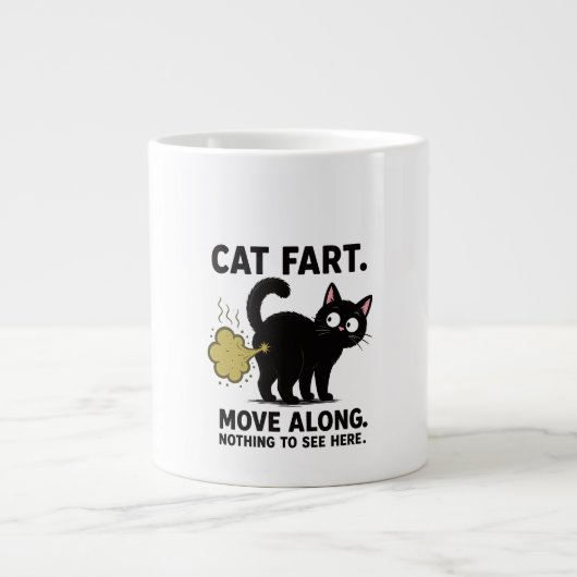 Grappige kattenwind - Doorlopen, niets te zien Grote Koffiekop (Voorkant)