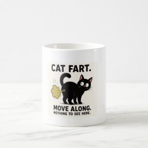 Grappige kattenwind - Doorlopen, niets te zien Koffiemok