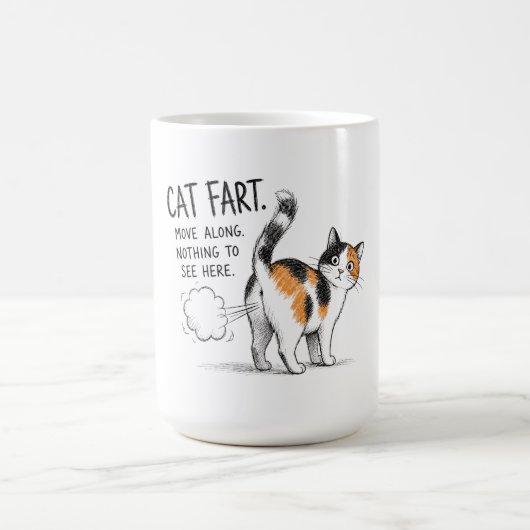 Grappige kattenwind schets koffiemok - Schotse kat (Center)