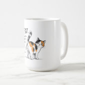 Grappige kattenwind schets koffiemok - Schotse kat (Voorkant rechts)