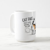 Grappige kattenwind schets koffiemok - Schotse kat (Voorkant links)