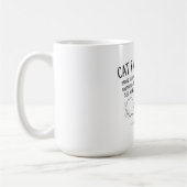 Grappige kattenwind schets koffiemok - Schotse kat (Links)