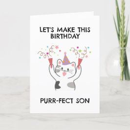 Grappige kattenzoon verjaardagskaarten feestdagen kaart