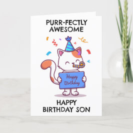 Grappige kattenzoon verjaardagskaarten feestdagen kaart