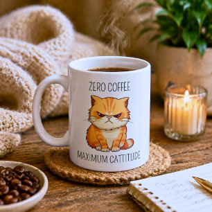 Grappige kattige houding koffiemok