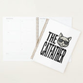 Grappige Katvader Vintage Kat Citaat Grafisch Shir Planner (Display)