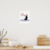 grappige kauwgompinguïn poster (Keuken)