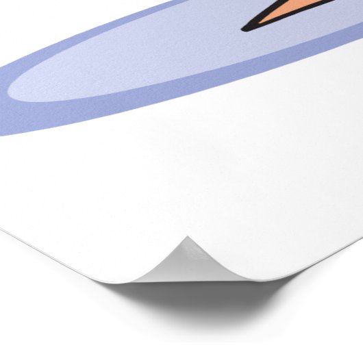 grappige kauwgompinguïn poster (Hoek)