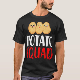 Grappige Kawaii Aardappel Squad Vegan Vegetarisch T-shirt