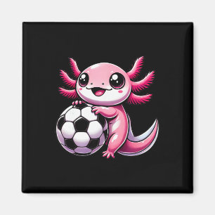 Grappige Kawaii Axolotl Voetbal Magneet