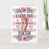 Grappige Kawaii Bacon Verjaardag Jubileum Valentij Kaart (Voorkant)