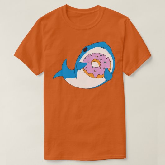 Grappige Kawaii eten donut Humor T-shirt (Design voorkant)