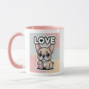 Grappige Kawaii Franse Hond Koffiekop Cadeau voor Mok