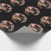 Grappige Kawaii Kat Eten Ramen Noodles Schattigee  Cadeaupapier (Hoek)