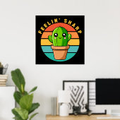 Grappige Kawaii Mooie Cactus Citaat Poster (Thuiskantoor)