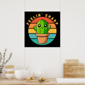 Grappige Kawaii Mooie Cactus Citaat Poster (Keuken)