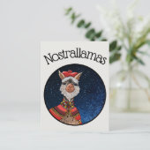Grappige Kawaii Nostradamus Llama Pun Halloween Briefkaart (Staand voorkant)