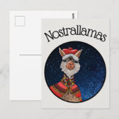 Grappige Kawaii Nostradamus Llama Pun Halloween Briefkaart (Voorkant / Achterkant)