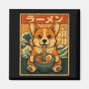 Grappige Kawaii Ramen Corgi Japanse Noedels Corgi Magneet