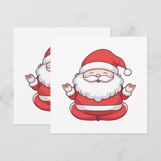 Grappige Kawaii Santa Yoga Meditatie (Voorkant / Achterkant)