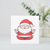 Grappige Kawaii Santa Yoga Meditatie (Staand voorkant)