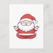 Grappige Kawaii Santa Yoga Meditatie Informatiekaartje (Achterkant)