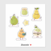 Grappige kawaii-stijl set sticker (Vel)