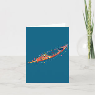 Grappige Kayak Kerst Grafische Verlichting Liefheb Kaart