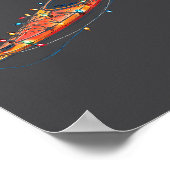 Grappige Kayak Kerst Grafische Verlichting Liefheb Poster (Hoek)