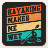 Grappige Kayak Lover Kayaking Retro River Kayaker Kartonnen Onderzetters (Voorkant)