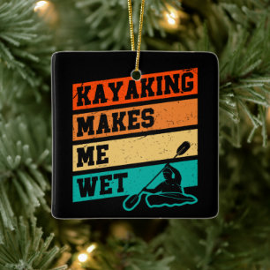 Grappige Kayak Lover Kayaking Retro River Kayaker Keramisch Ornament