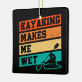 Grappige Kayak Lover Kayaking Retro River Kayaker Keramisch Ornament (Links)